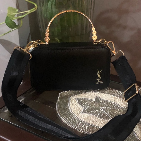 Yves Saint Laurent Beaute Makeup  Cosmetics Hard Case in to crossbody bag - Picture 3 of 17